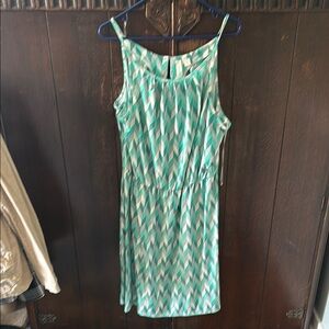 Chevron Patterned Sleeveless Dress